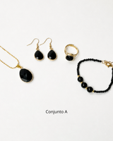 Conjunto Aura Profunda - Obsidiana