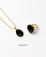 Conjunto Aura Profunda - Obsidiana