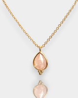 Collar Gota Sutil - Cuarzo Rosa