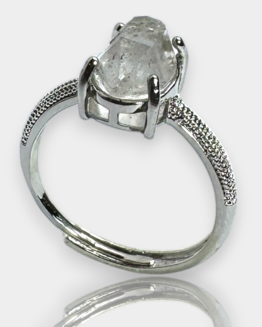 Anillo Portal de Claridad - Cuarzo Herkimer