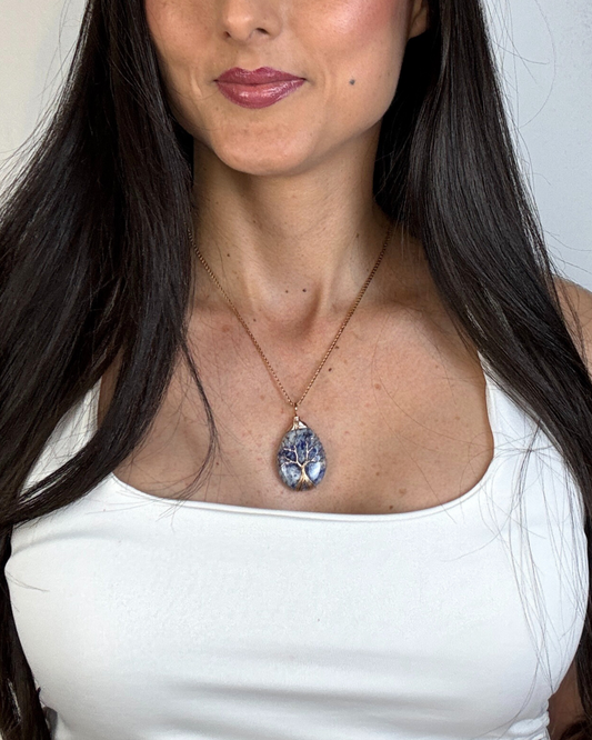 Collar Árbol de la Vida - Sodalita Azul