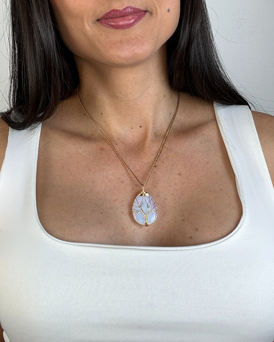 Collar Árbol de la Vida - Opalita