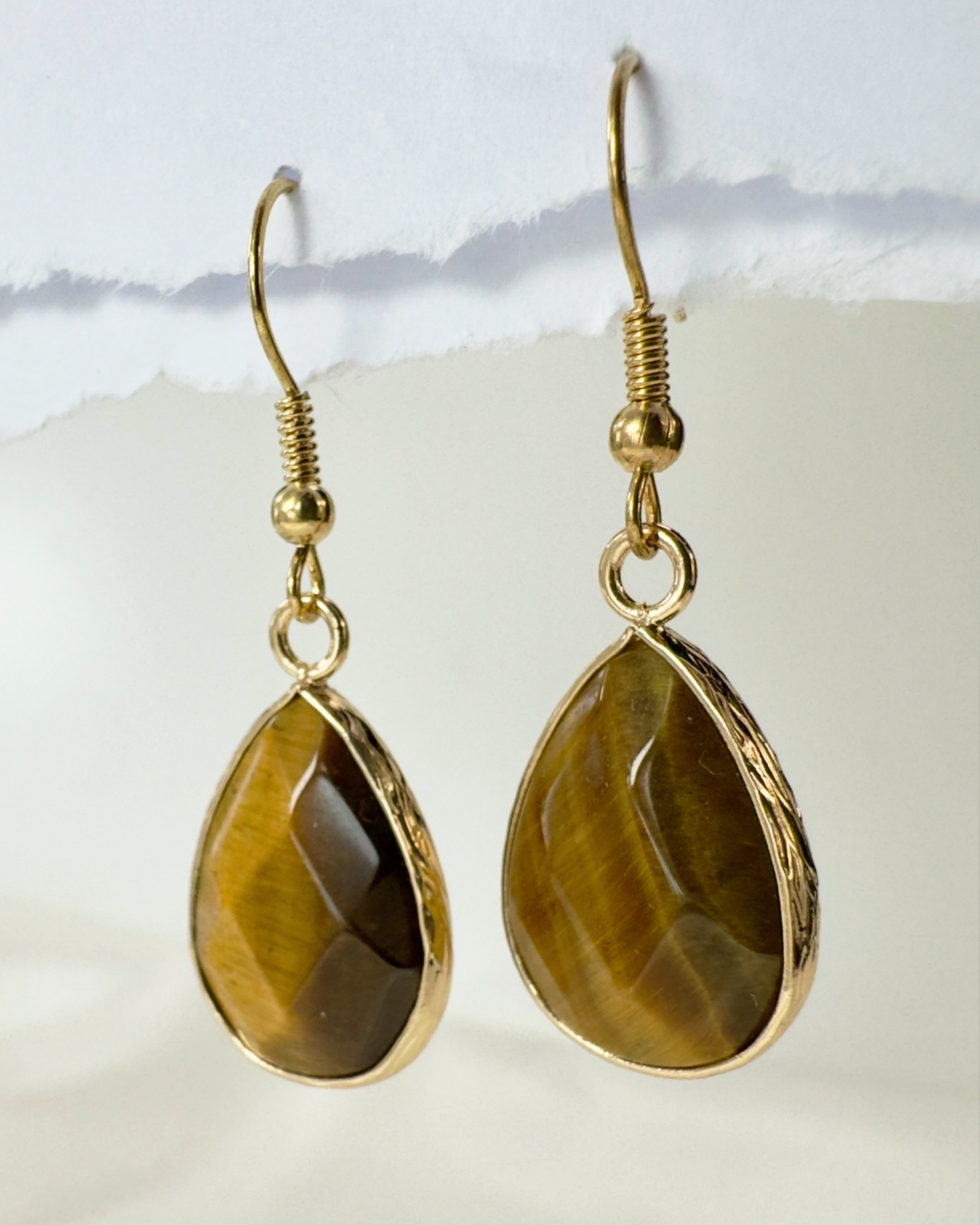 Pendientes Alma Dorada - Ojo de Tigre