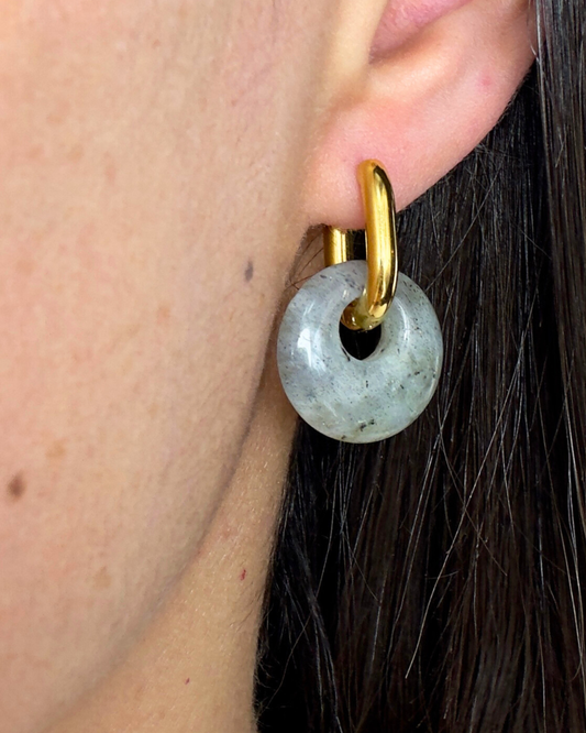 Pendientes Círculo de Luz - Labradorita