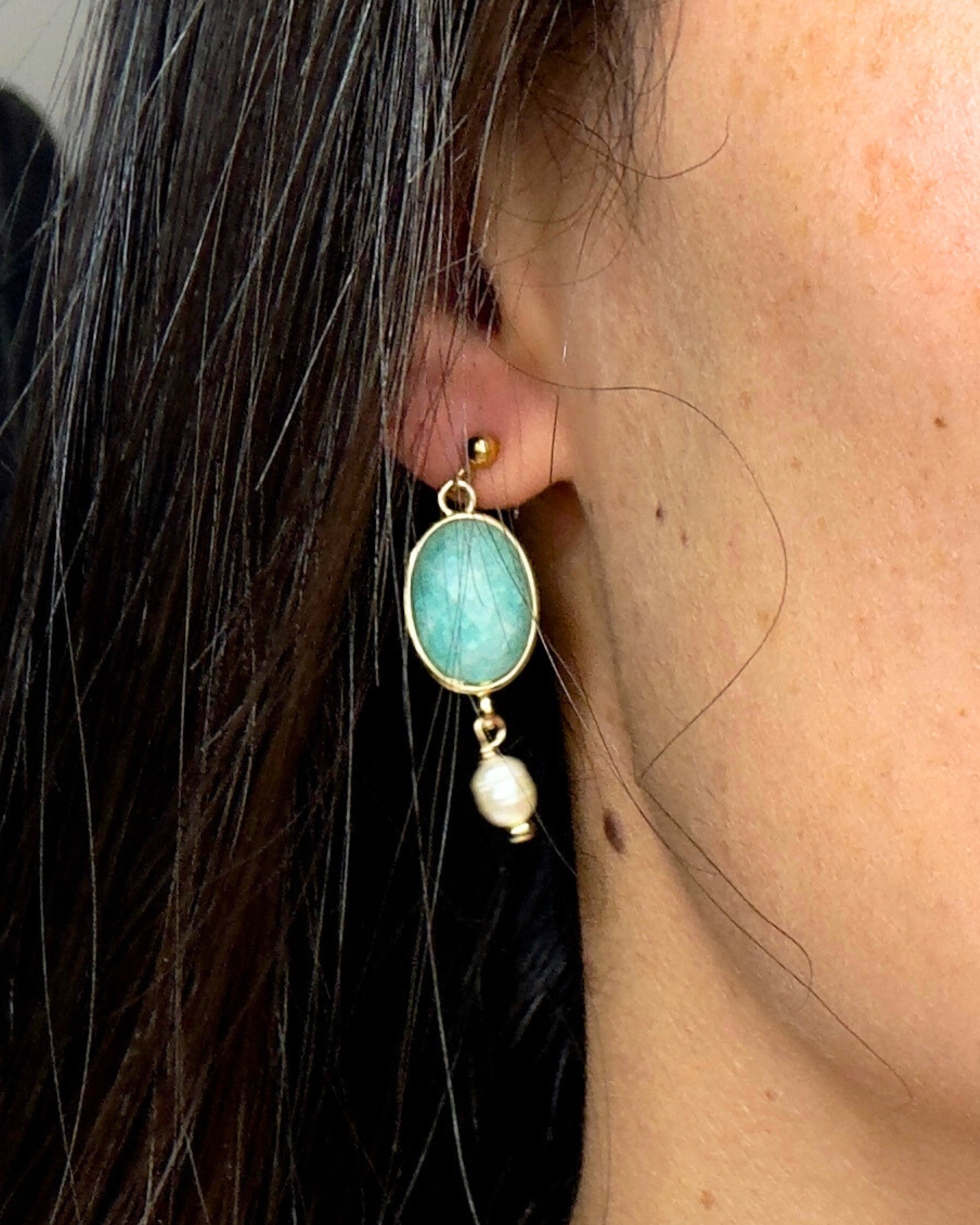 Pendientes Aura Serena - Amazonita