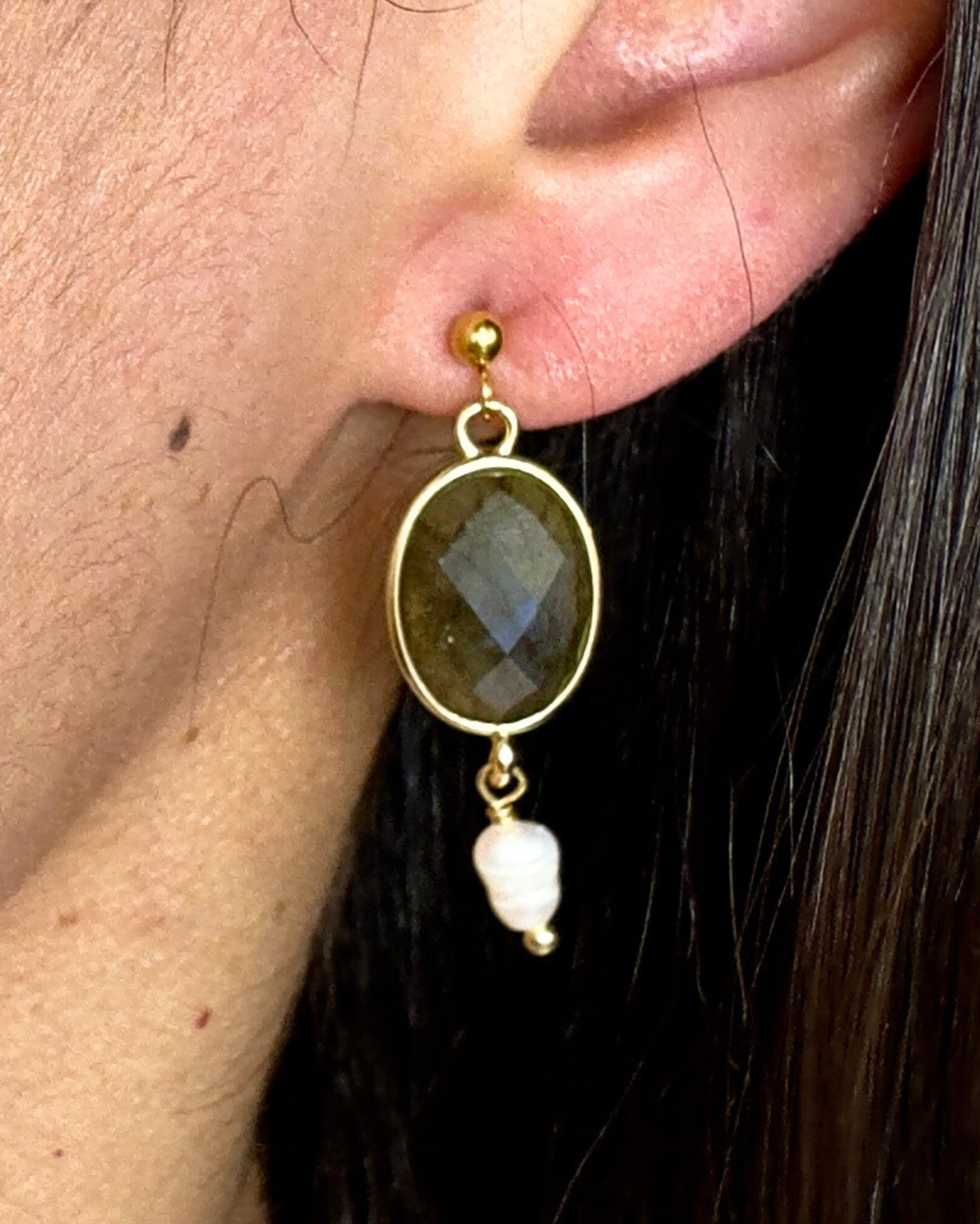 Pendientes Aura Serena - Labradorita