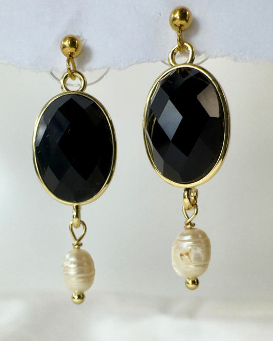 Pendientes Aura Serena - Ágata Negra