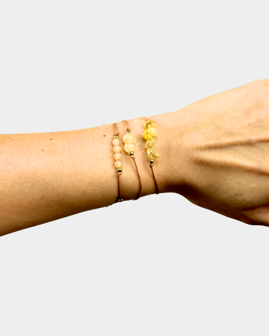 Pulseras Trío de Luz - Citrino
