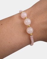 Pulsera Trino - Cuarzo Rosa