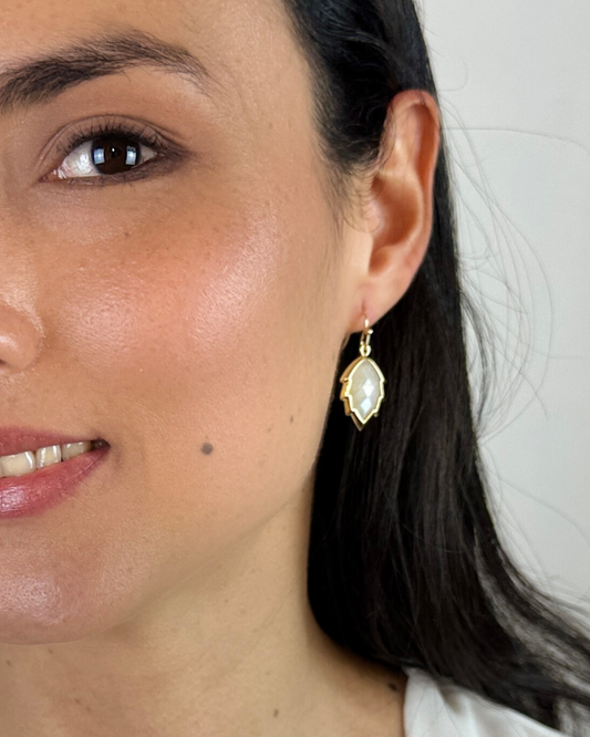 Pendientes Hoja de Luz - Piedra Luna