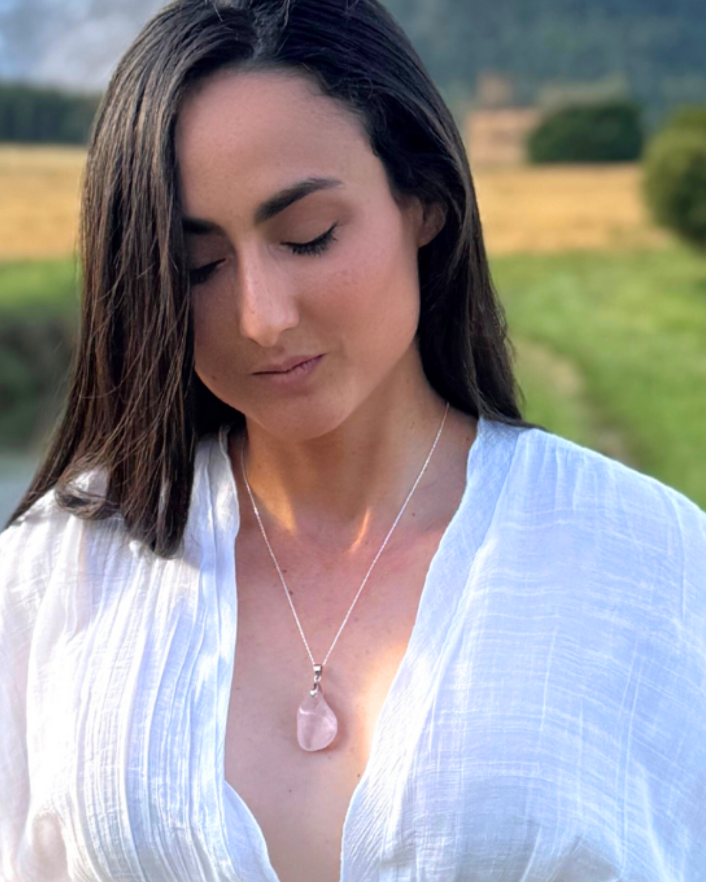Pink Soul Necklace - Rose Quartz