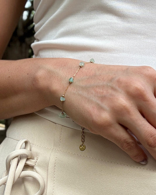 Pulsera Senda Dorada - Aventurina Verde