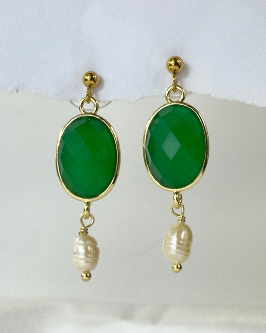 Pendientes Aura Serena - Jade Verde