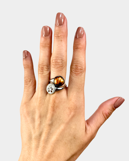 Anillo Portal de Luz - Ojo de Tigre