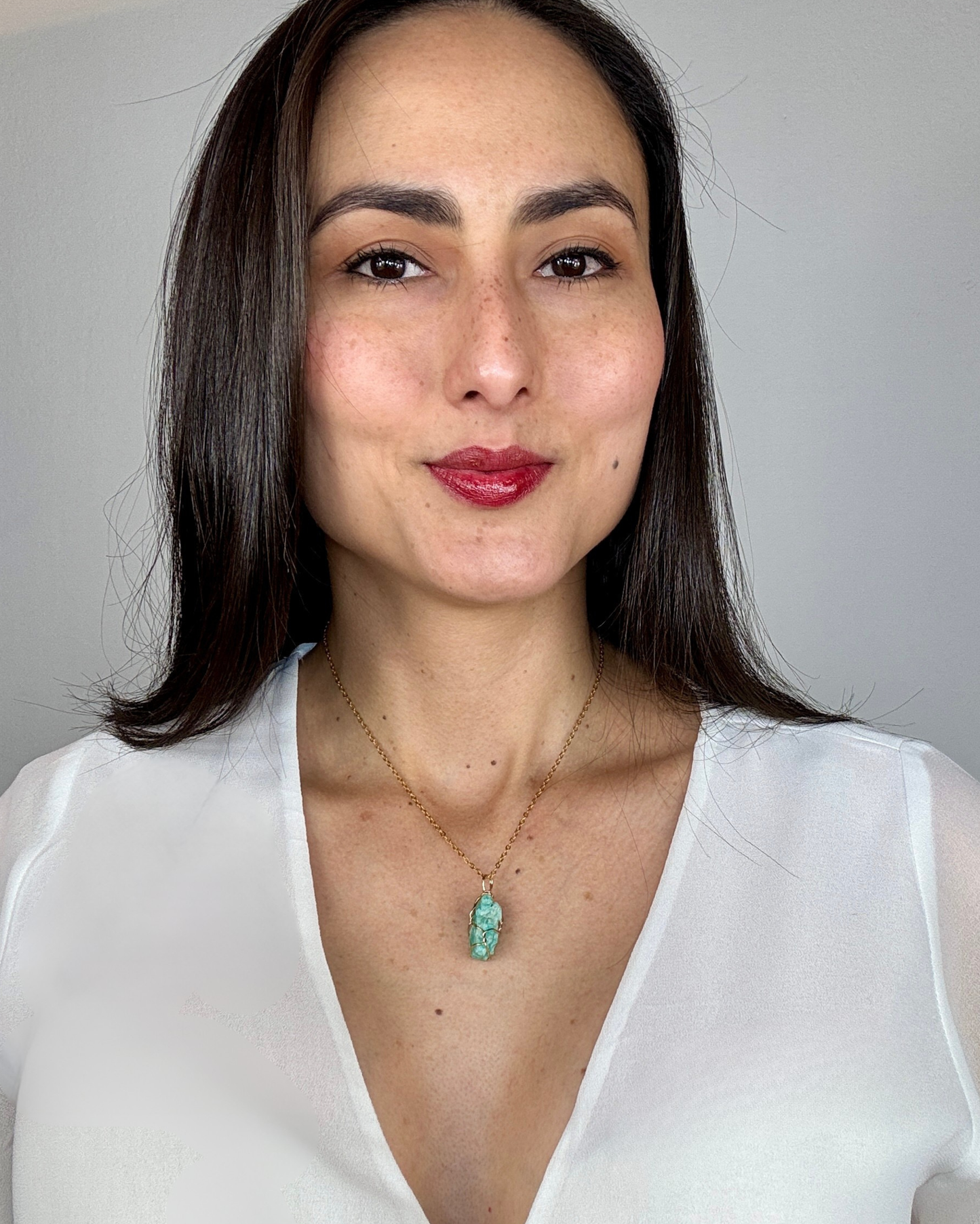 Collar Brillo Interior - Amazonita