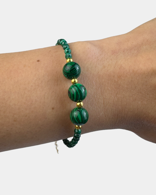 Pulsera Trino - Malaquita
