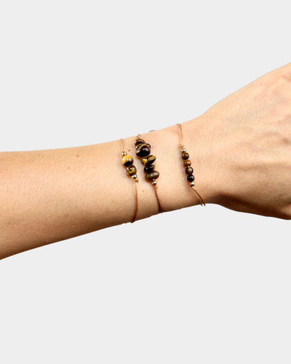 Pulseras Trío de Luz - Ojo de Tigre