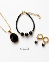 Conjunto Aura Profunda - Obsidiana