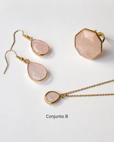 Conjunto Dulce Presencia - Cuarzo Rosa
