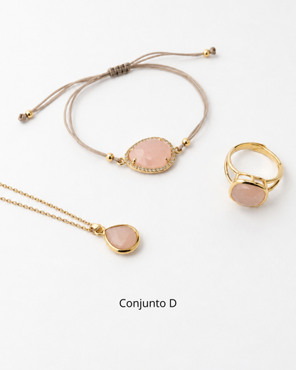 Conjunto Dulce Presencia - Cuarzo Rosa