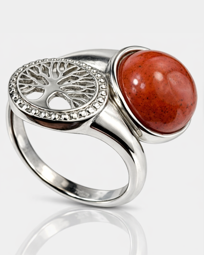 Anillo Portal de Luz - Jaspe Rojo