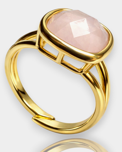 Anillo Esencia Viva - Cuarzo Rosa