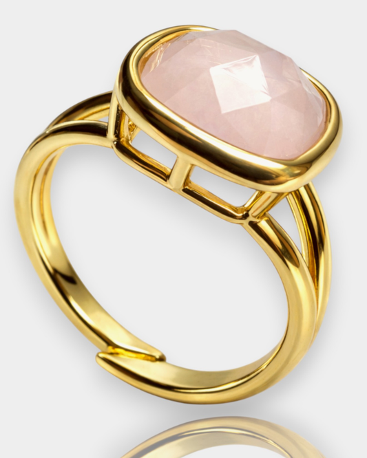 Anel Living Essence - Quartzo Rosa