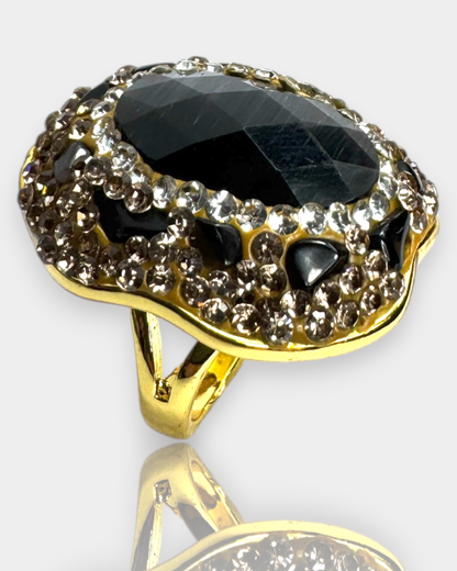 Anillo Sello Protector - Ágata Negra