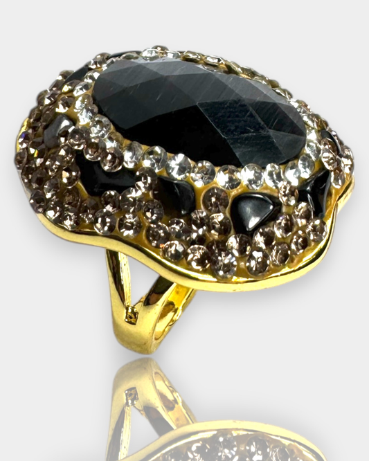 Anillo Sello Protector - Ágata Negra