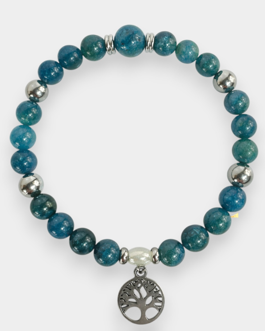 Pulsera Raíz de Sabiduría - Apatita Azul