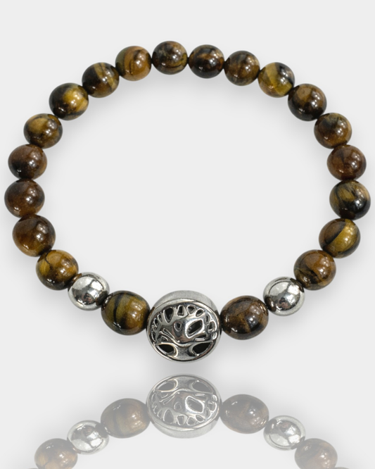 Pulsera Fuerza Dorada - Ojo de Tigre