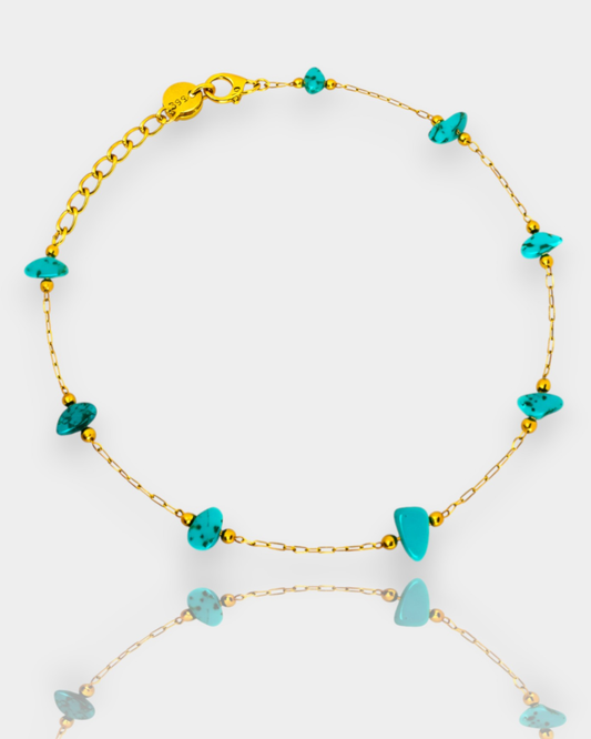 Pulsera Senda Dorada - Turquesa