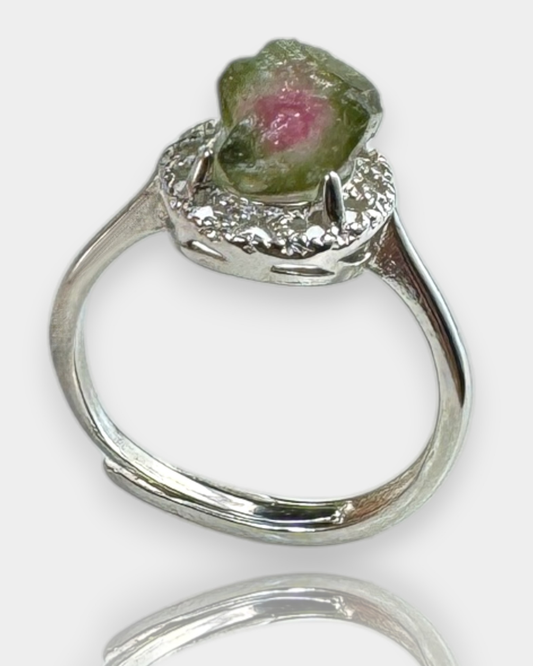 Anillo Aurora Salvaje - Turmalina Sandía