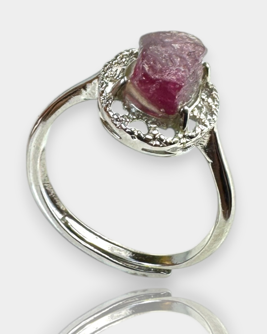 Anillo Aurora Salvaje - Turmalina Rosa