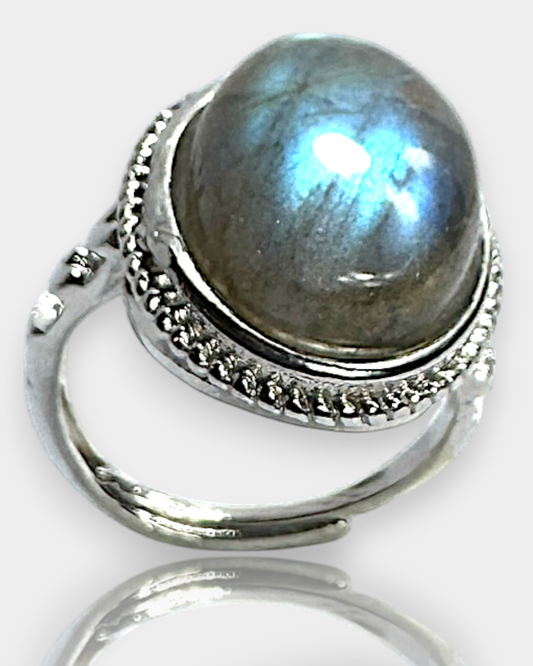 Anillo Velo de Intuición - Labradorita