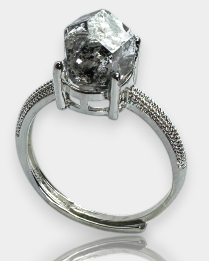 Anillo Portal de Claridad - Cuarzo Herkimer