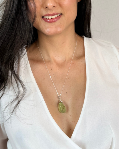 Collar Raíz Clara - Fluorita Verde