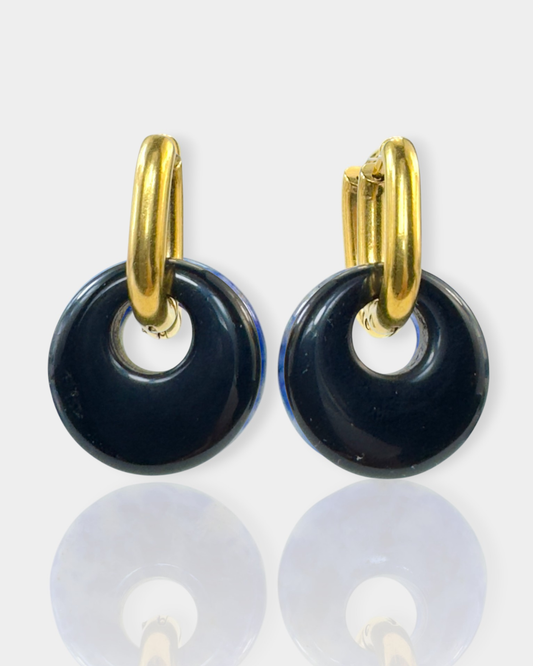 Pendientes Círculo de Luz - Ónix