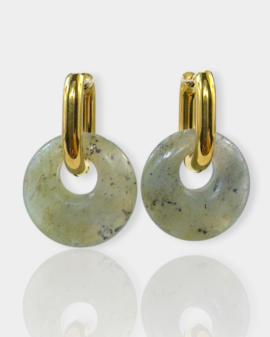 Pendientes Círculo de Luz - Labradorita