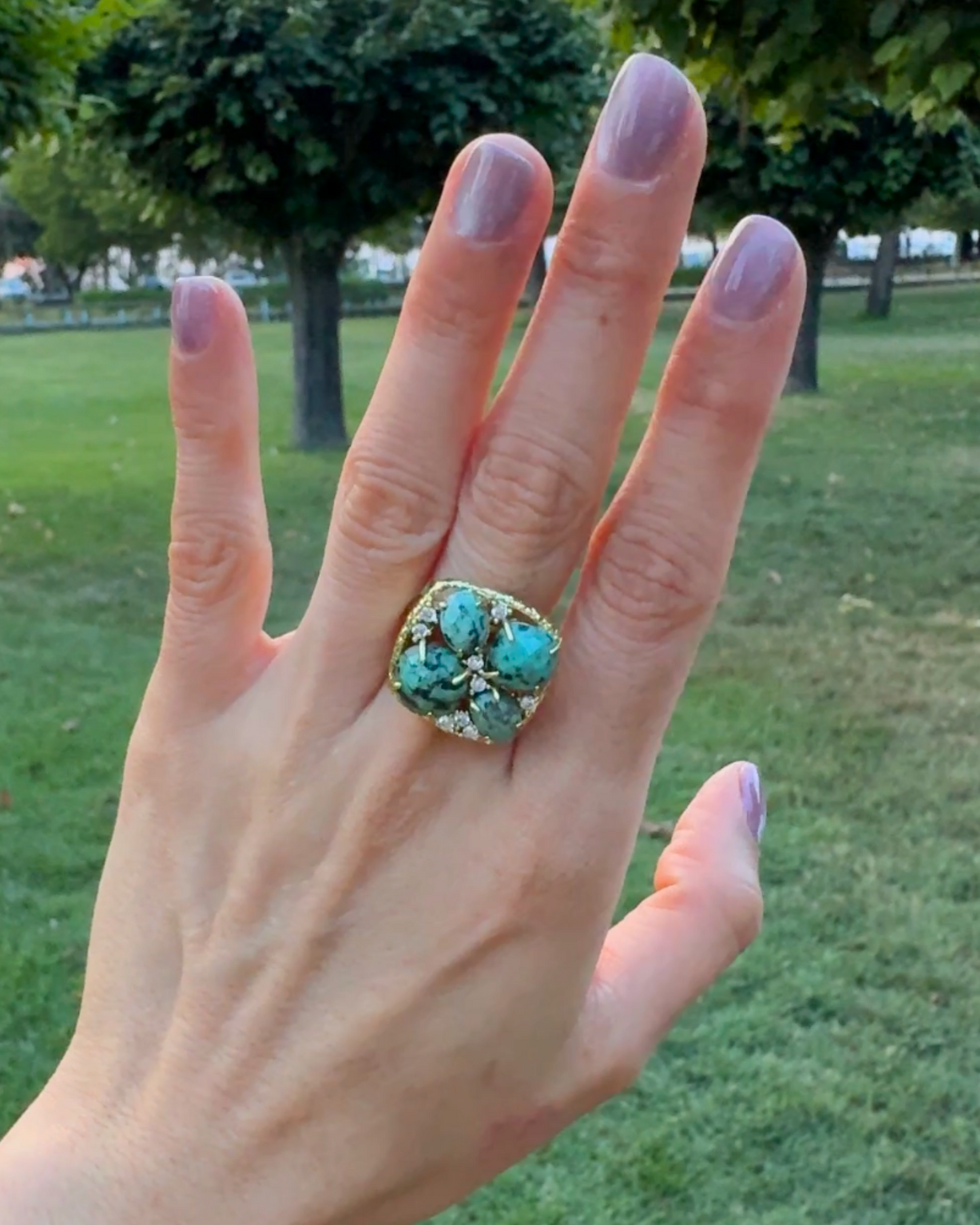 Anillo Oasis - Turquesa