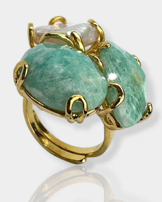 Anillo Armonía -  Amazonita