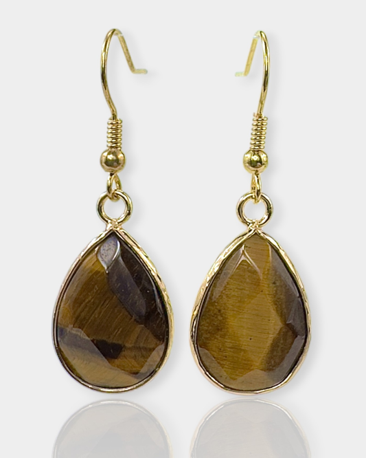 Pendientes Alma Dorada - Ojo de Tigre