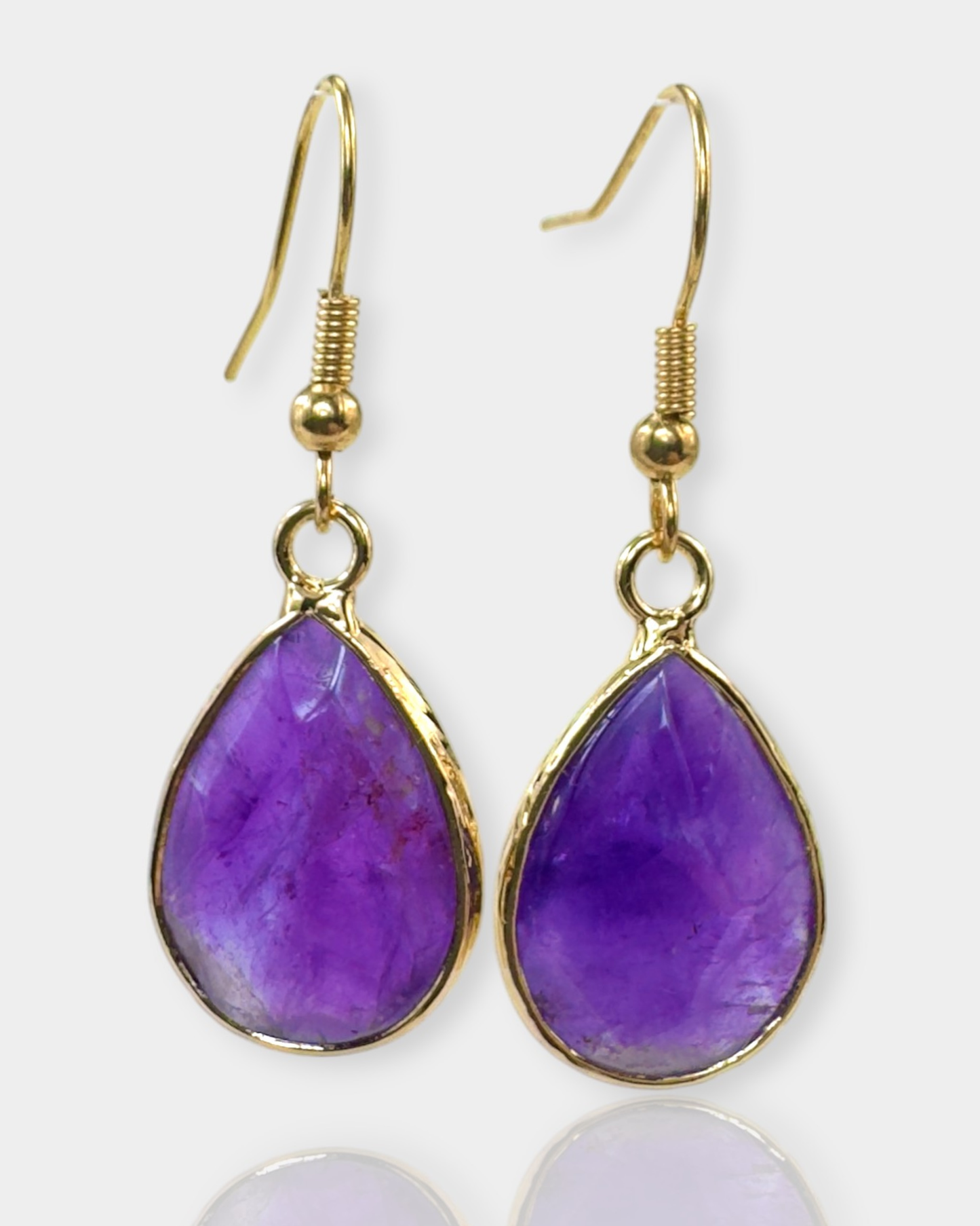 Pendientes Alma Dorada - Amatista