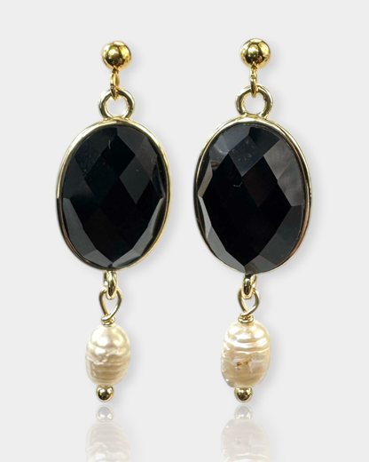 Pendientes Aura Serena - Ágata Negra