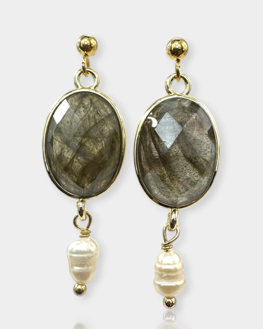 Pendientes Aura Serena - Labradorita
