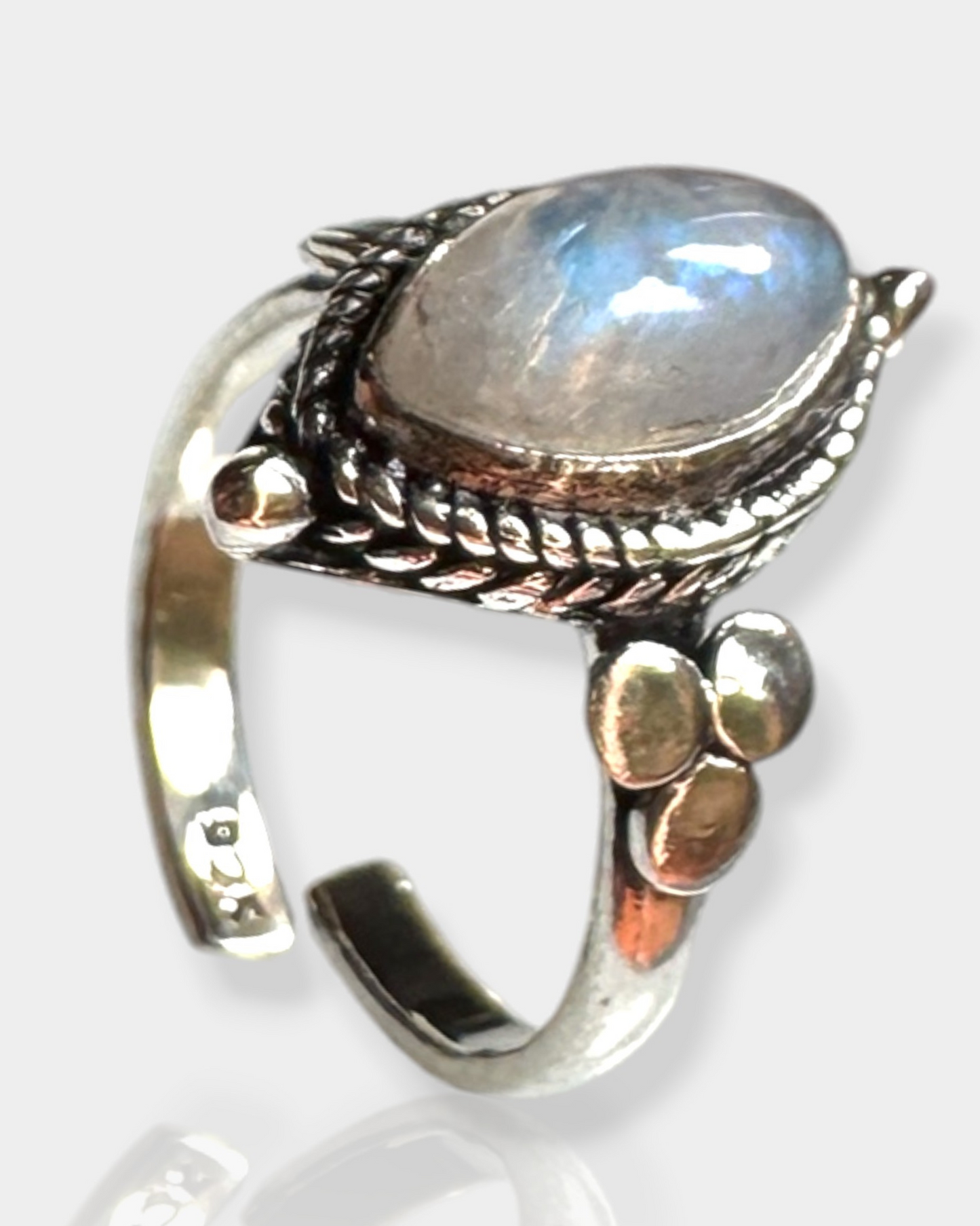 Anillo Destellos de Luna - Piedra Luna