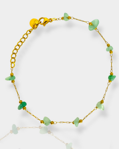 Pulsera Senda Dorada - Aventurina Verde