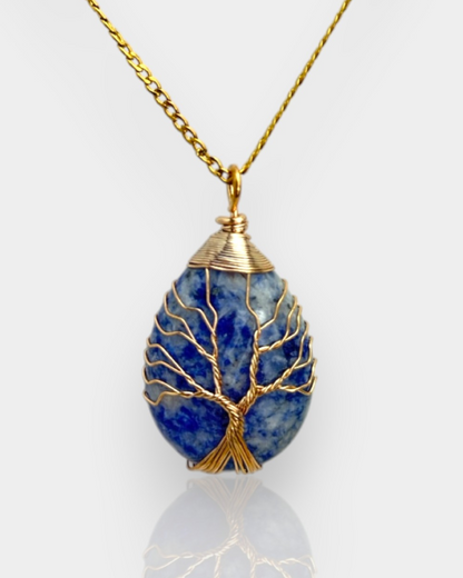 Collar Árbol de la Vida - Sodalita Azul
