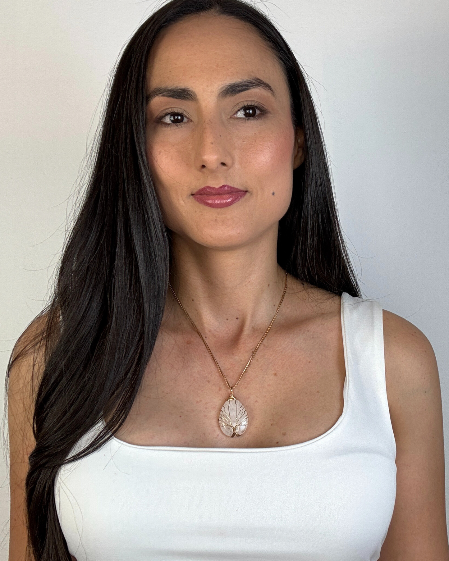 Collar Árbol de la Vida - Cuarzo Cristal