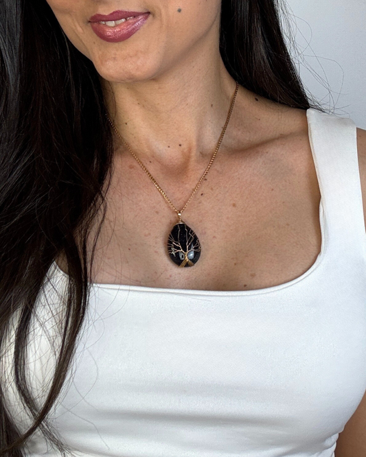 Collar Árbol de la Vida - Aventurina  Azul